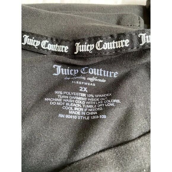 JUICY COUTURE Sz 2X Shorts Top Set Sleepwear Plus - Picture 12 of 12